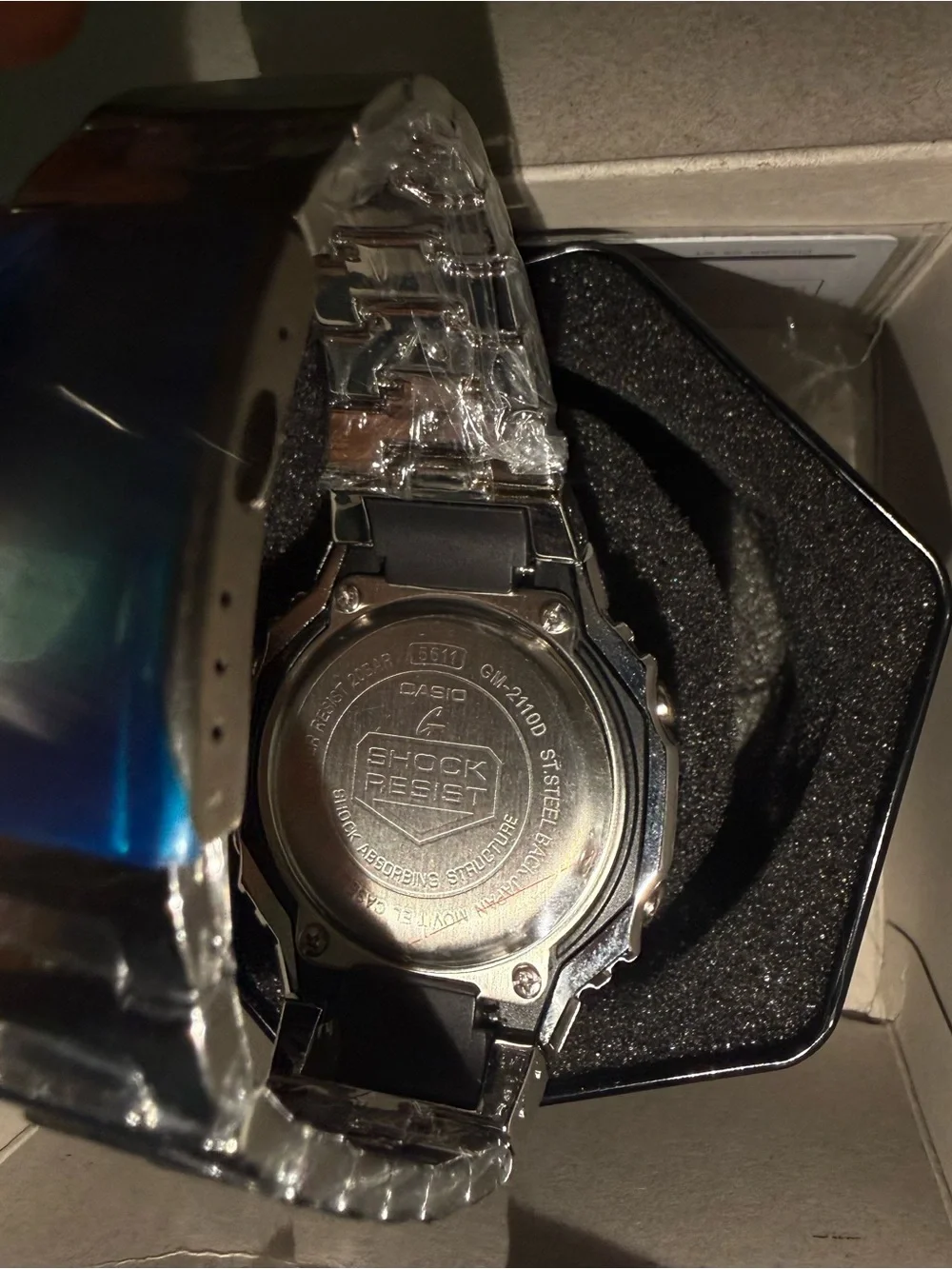 Casio G-SHOCK Silver Watch with Stylish Orange Dial